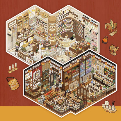 [Antique Shop] XL Series Isometric Scene Stickers