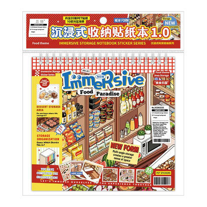 [Food Paradise] 10-in-1 Immersive Scene Sticker Book