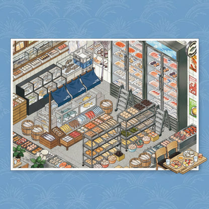 [Fish Market] XL Series Isometric Scene Stickers