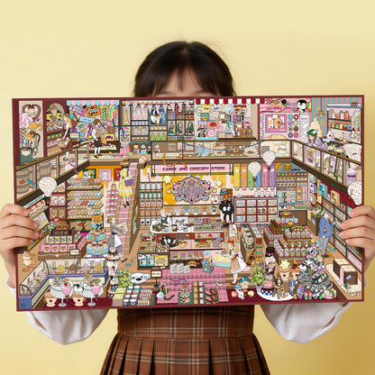 [Candy House] XXL Front View Scene Sticker