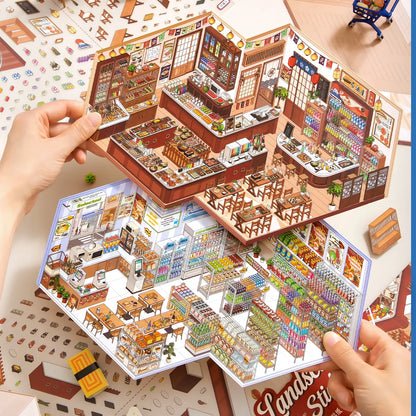 [Japanese Restaurant] XL Series Isometric Scene Stickers