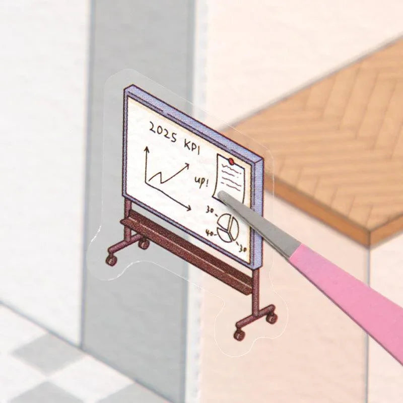 [Working Diary] Interactive 2-in-1 Isometric Scene Stickers - Cozy Sticker Room