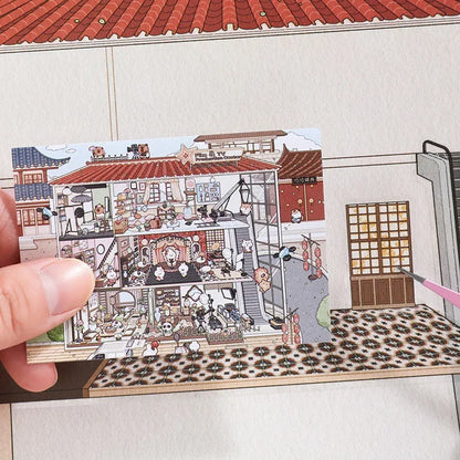 [Film Studio] Front-View XL Scene Stickers - Cozy Sticker Room