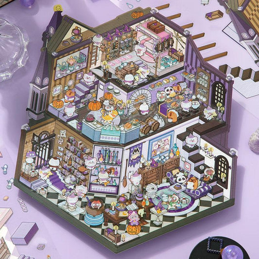 [Magic Academy] XL Series Isometric Scene Stickers - Cozy Sticker Room