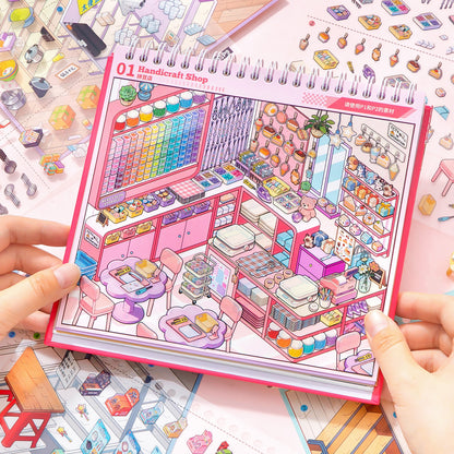 [Lane Treasures] 10-in-1 Immersive Scene Sticker Book