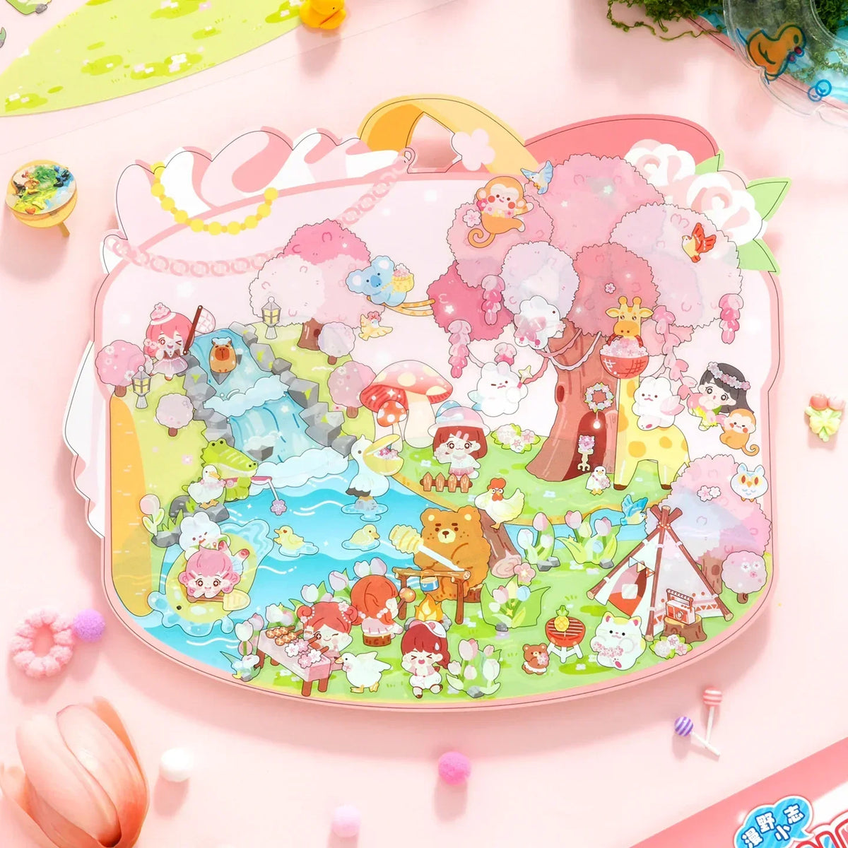 [Wildfield Chronicles] XL Series Isometric Scene Stickers - Cozy Sticker Room