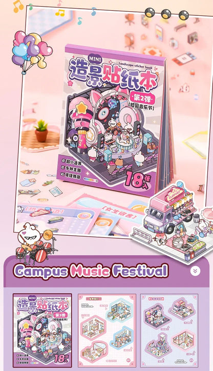 8-in-1 Pocket Scene Sticker Book [Choose from 4 themes]
