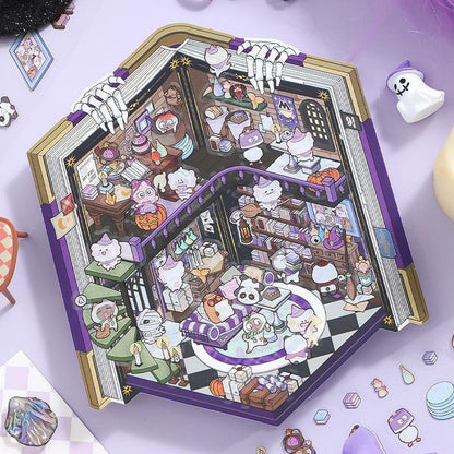 [Treasure Book Pavilion] Isometric Miniature Scene Stickers - Cozy Sticker Room