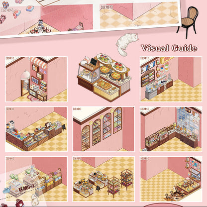 [Dessert Shop] XL Series Isometric Scene Stickers