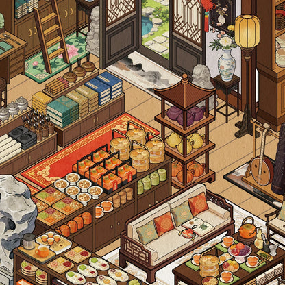 [Antique Shop] XL Series Isometric Scene Stickers