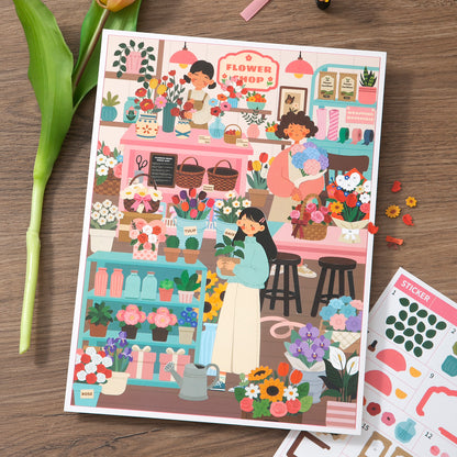 [Blossom Hut] Sticker By Number Scene Kit
