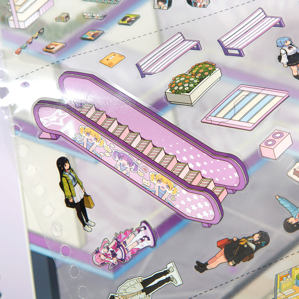 [Urban Life Circle] 8-in-1 Mall Grid Booth XL Scene Sticker Book