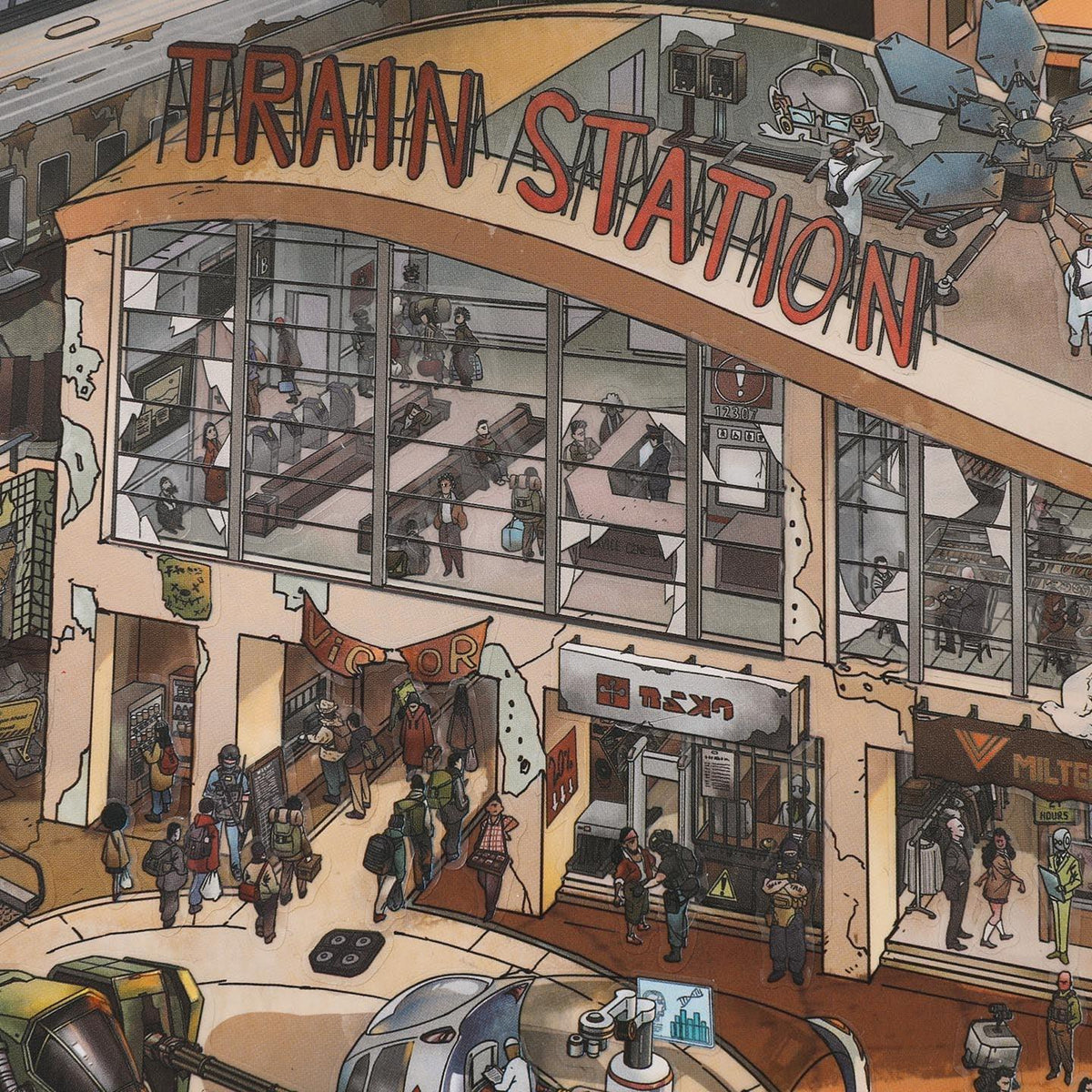 [Wasteland Station] XL Series Isometric Scene Stickers