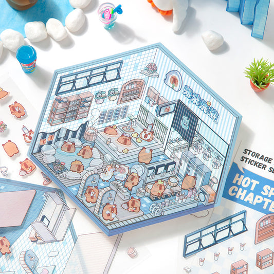[Hot Spring] Midi Series Isometric Scene Stickers