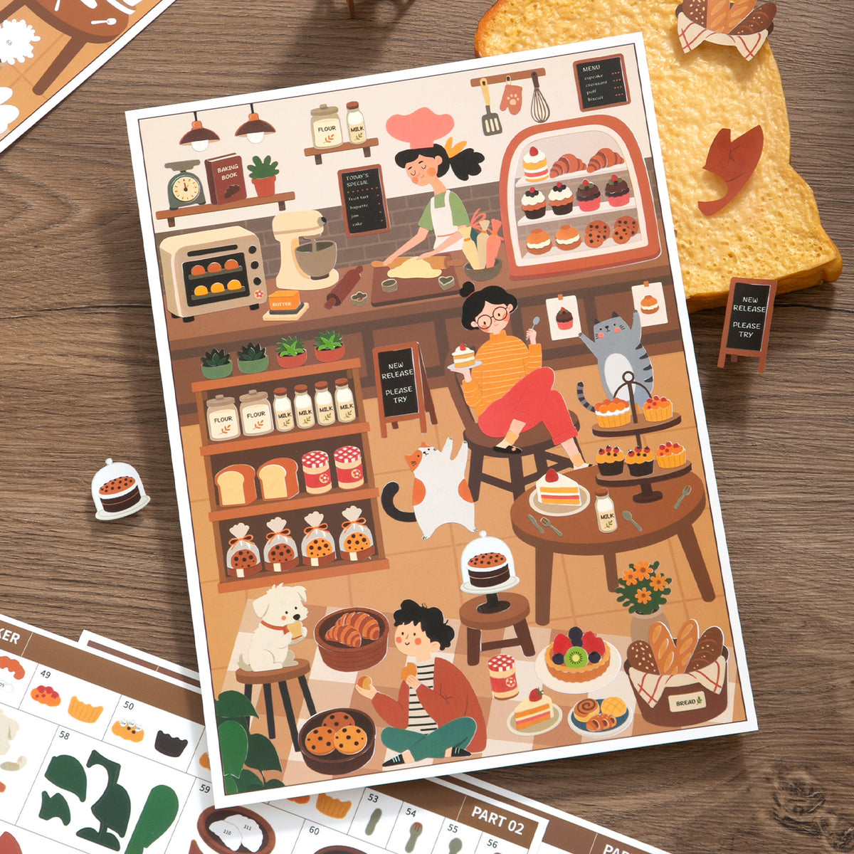 [Bake Shop] Sticker By Number Scene Kit