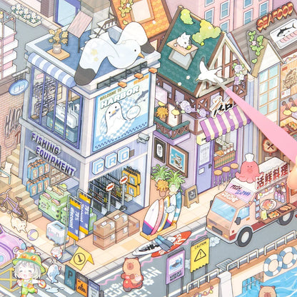 [Harbour Town] XL Series Isometric Scene Stickers