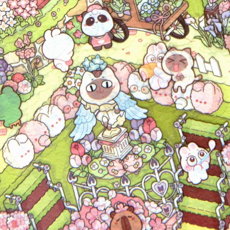 [Wonderful Garden] XL Series Isometric Scene Stickers - Cozy Sticker Room
