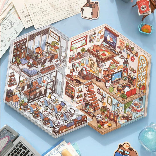 [Working Diary] Interactive 2-in-1 Isometric Scene Stickers - Cozy Sticker Room
