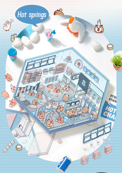 [Hot Spring] Midi Series Isometric Scene Stickers