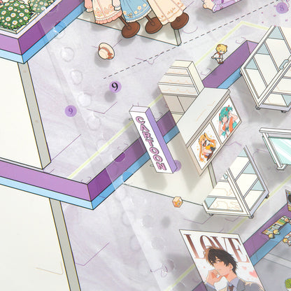[Urban Life Circle] 8-in-1 Mall Grid Booth XL Scene Sticker Book