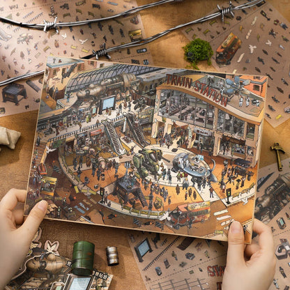 [Wasteland Station] XL Series Isometric Scene Stickers
