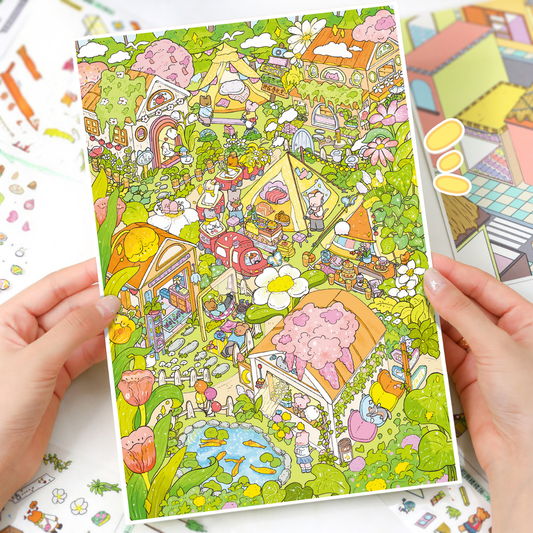[A Spring Day's Wanderings] Midi Series Isometric Scene Stickers