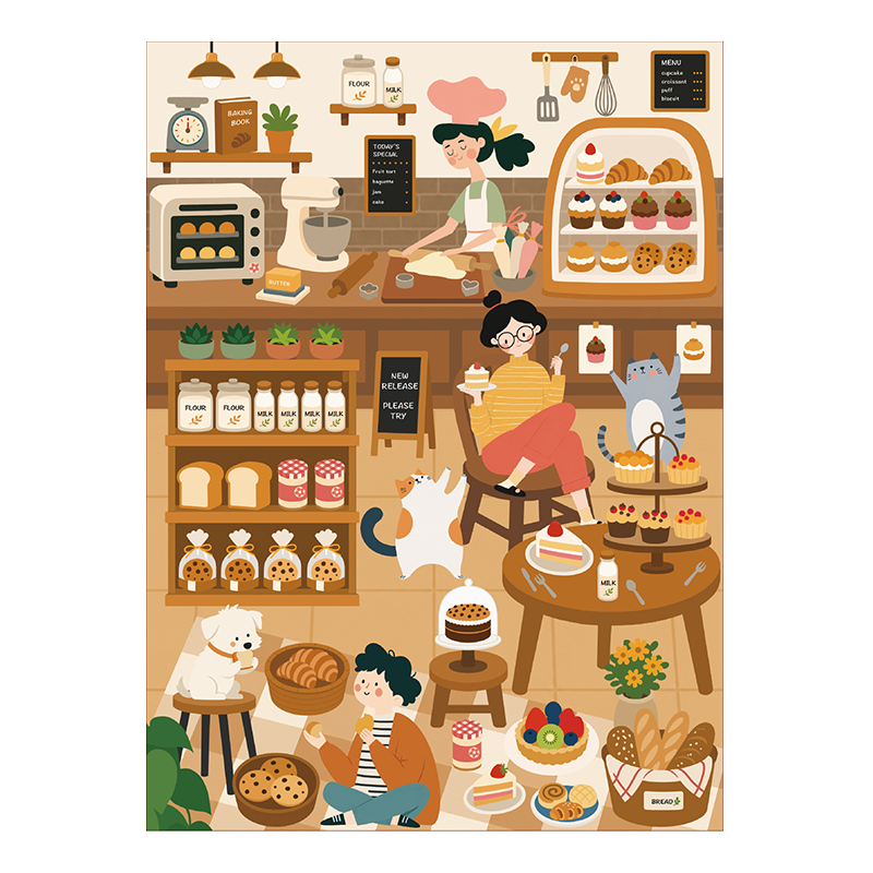[Bake Shop] Sticker By Number Scene Kit