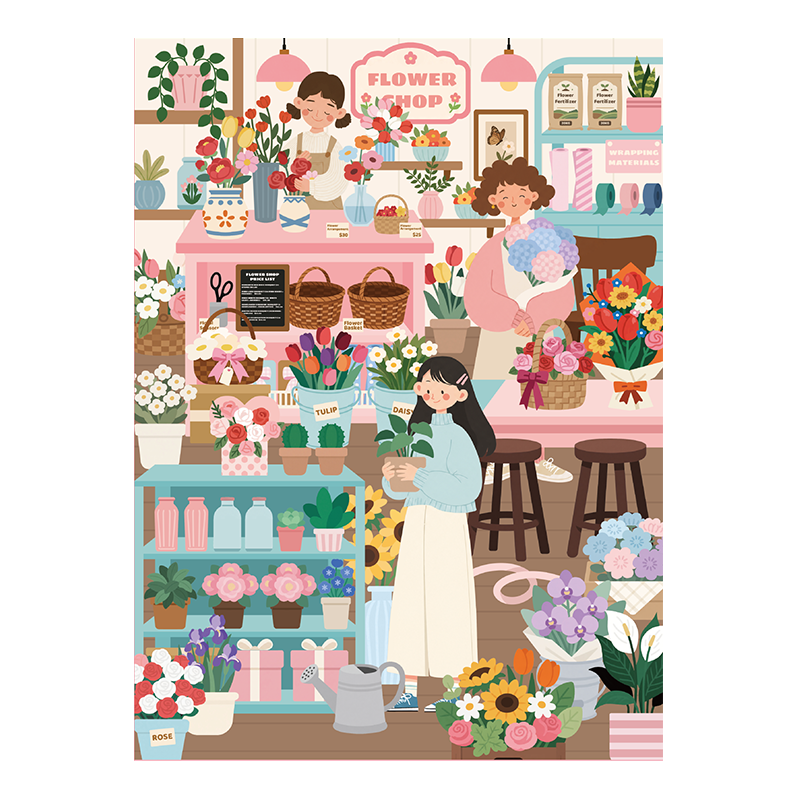 [Blossom Hut] Sticker By Number Scene Kit