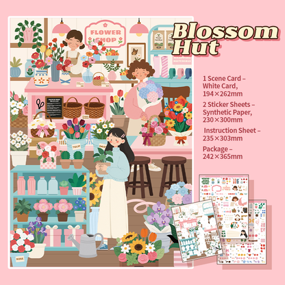 [Blossom Hut] Sticker By Number Scene Kit