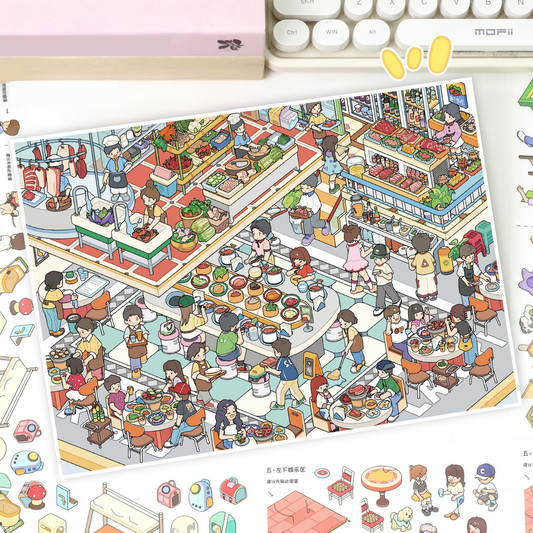 [Hot Pot Buffet] Midi Series Isometric Scene Stickers