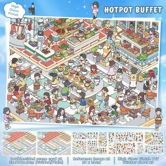 [Hot Pot Buffet] Midi Series Isometric Scene Stickers