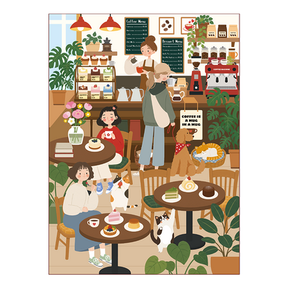 [Cafe Spot] Sticker By Number Scene Kit
