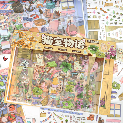 [Cat Room Story] Midi Series Isometric Scene Stickers