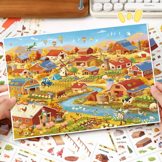[Harvest Farm] XL Series Isometric Scene Stickers