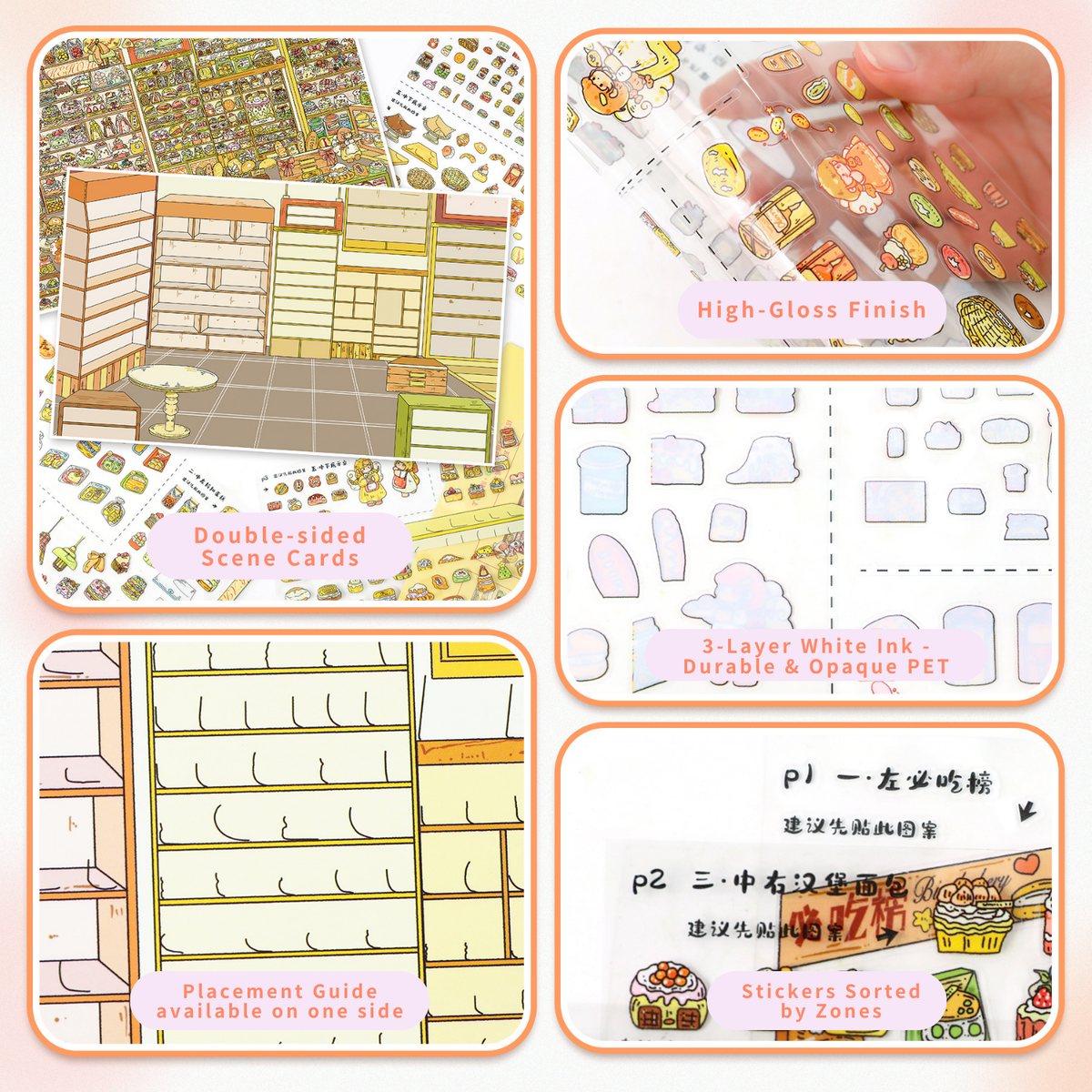 [Little Bakery] XL Series Isometric Scene Stickers