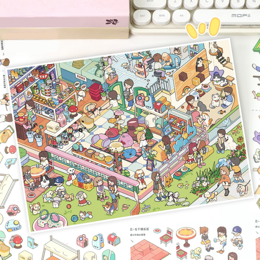 [Pet Paradise] Midi Series Isometric Scene Stickers