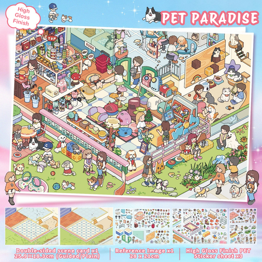[Pet Paradise] Midi Series Isometric Scene Stickers
