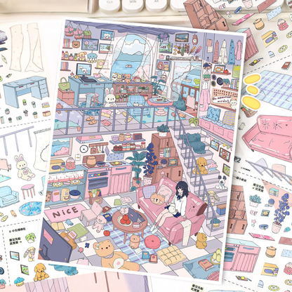 [Pink Cloud Dreams] Midi Series Isometric Scene Stickers
