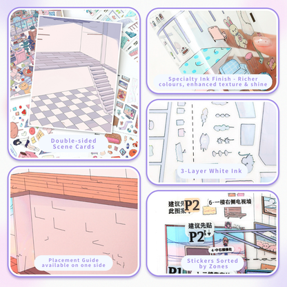 [Pink Cloud Dreams] Midi Series Isometric Scene Stickers