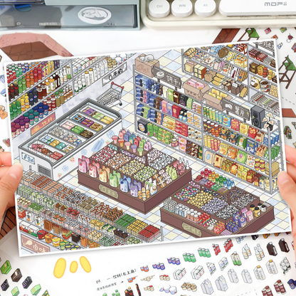 [Snack Market] Midi Series Isometric Scene Stickers