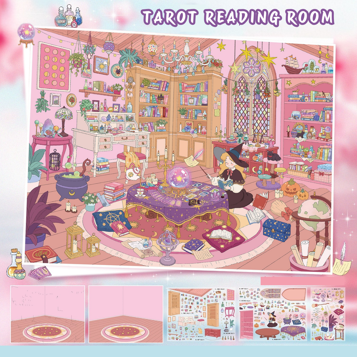 [Tarot Reading Room] Midi Series Isometric Scene Stickers