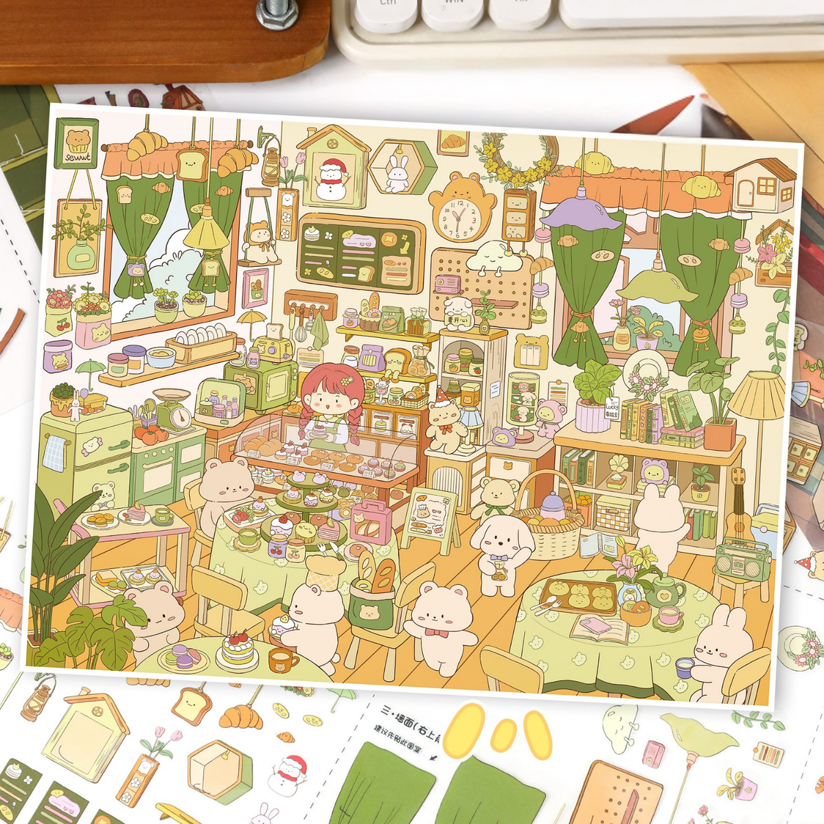 [Teddy's Bakery] Midi Series Isometric Scene Stickers