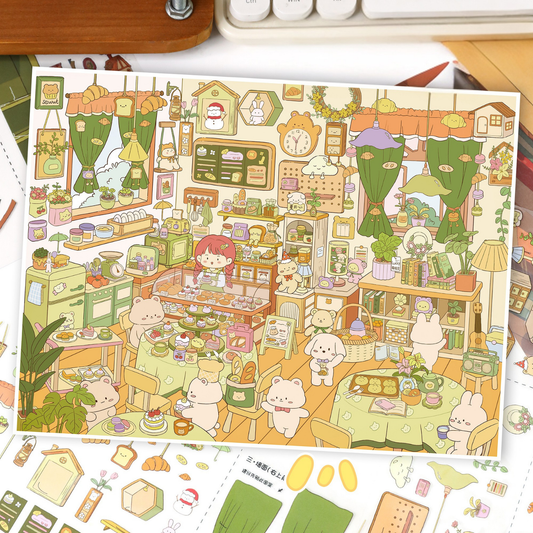 [Teddy's Bakery] Midi Series Isometric Scene Stickers