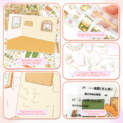 [Teddy's Bakery] Midi Series Isometric Scene Stickers