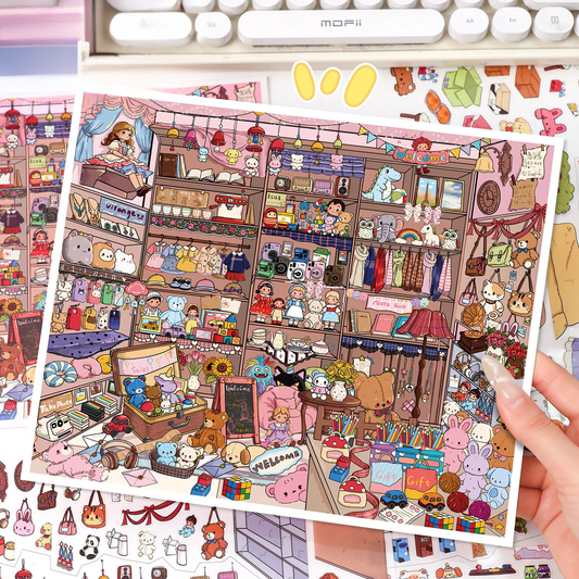 [Vintage Toy Shop] Midi Series Isometric Scene Stickers