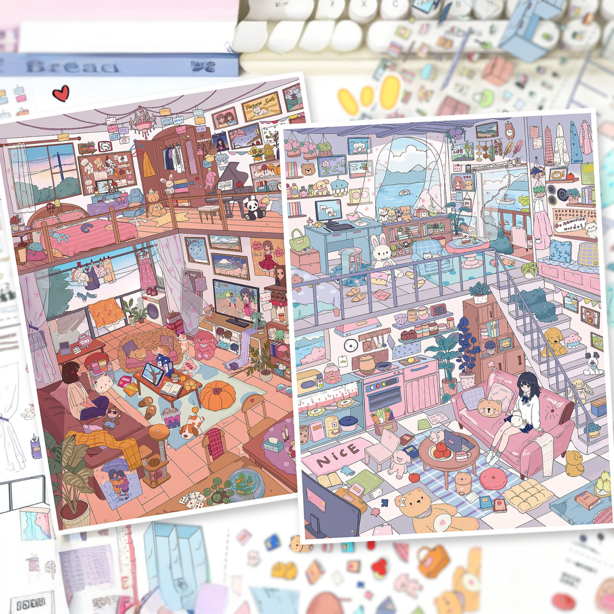 [Warm Haze Fantasies] Midi Series Isometric Scene Stickers