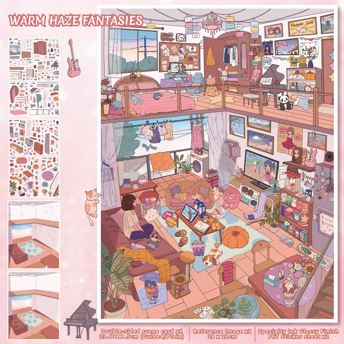 [Warm Haze Fantasies] Midi Series Isometric Scene Stickers
