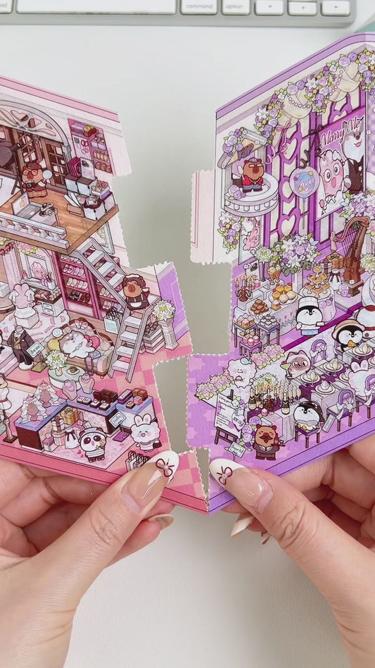 [Romantic Wedding] Interactive 2-in-1 Isometric Scene Stickers